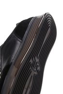 Men's Black Leather Thick Soled Sneaker | Derimod