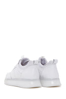 Men's White Leather Thick Soled Sneaker | Derimod