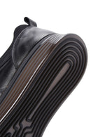 Men's Black Leather Thick Soled Sneaker | Derimod