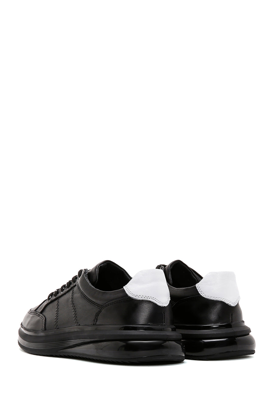 Erkek Siyah Deri Sneaker