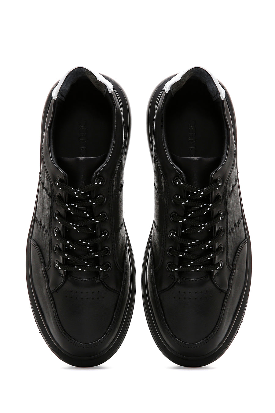 Erkek Siyah Deri Sneaker