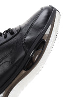 Men's Black Leather Thick Soled Sneaker | Derimod