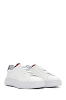 Men's White Leather Sneaker | Derimod