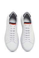 Men's White Leather Sneaker | Derimod