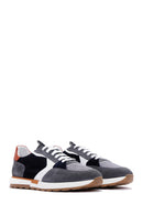 Men's Gray Suede Detailed Sneaker | Derimod