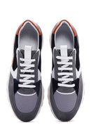 Men's Gray Suede Detailed Sneaker | Derimod
