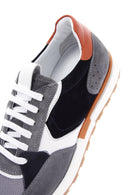 Men's Gray Suede Detailed Sneaker | Derimod