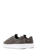 Men's Dark Gray Nubuck Leather Sneaker | Derimod