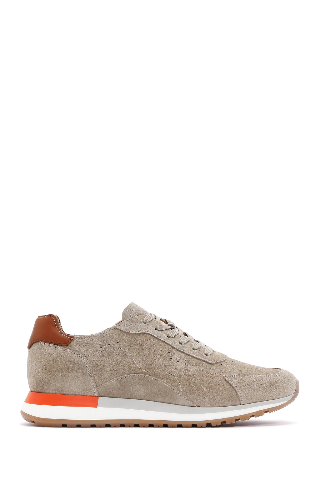 Erkek Vizon Süet Deri Sneaker