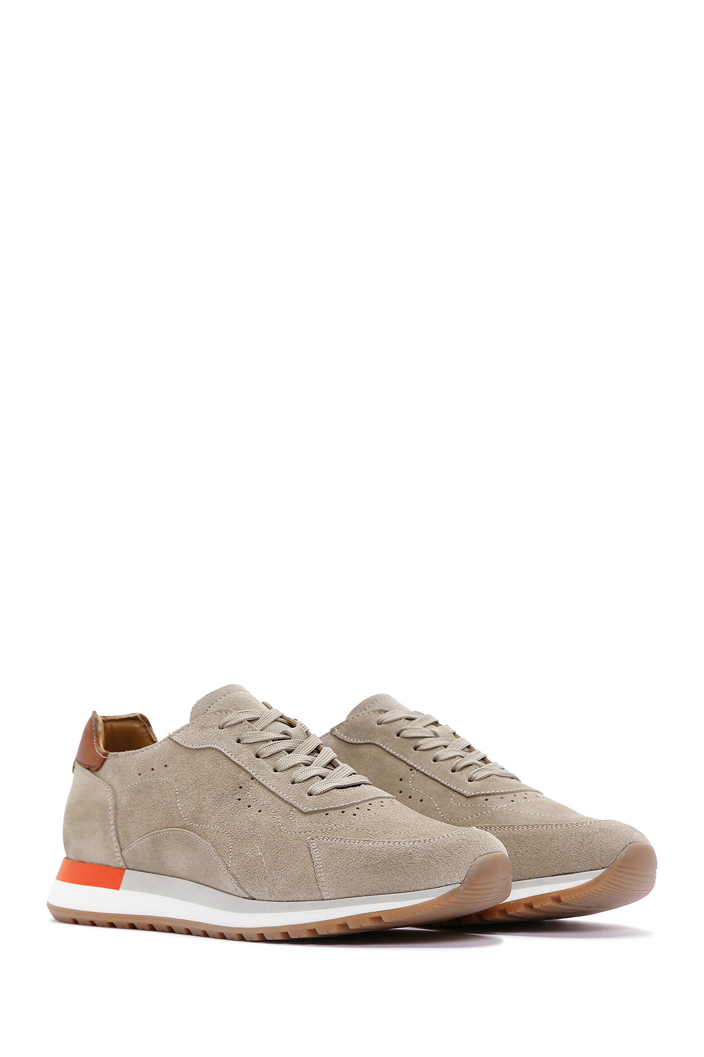 Erkek Vizon Süet Deri Sneaker