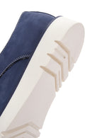 Men's Blue Nubuck Leather Casual Shoes | Derimod