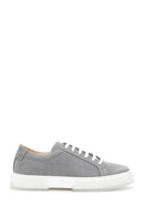 Men's Gray Nubuck Leather Sneaker | Derimod