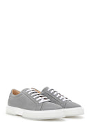 Men's Gray Nubuck Leather Sneaker | Derimod