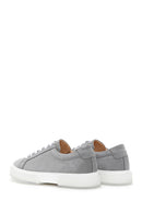 Men's Gray Nubuck Leather Sneaker | Derimod