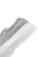 Men's Gray Nubuck Leather Sneaker | Derimod