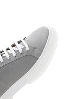 Men's Gray Nubuck Leather Sneaker | Derimod