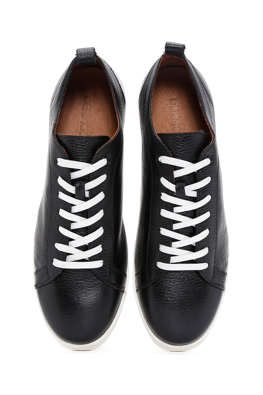 Erkek Siyah Deri Sneaker