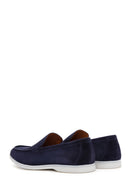 Men's Navy Blue Suede Leather Sports Loafer | Derimod