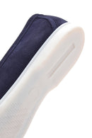 Men's Navy Blue Suede Leather Sports Loafer | Derimod