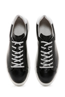 Erkek Siyah Büyük Beden Deri Sneaker | Derimod