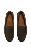 Erkek Yeşil Süet Deri Loafer | Derimod
