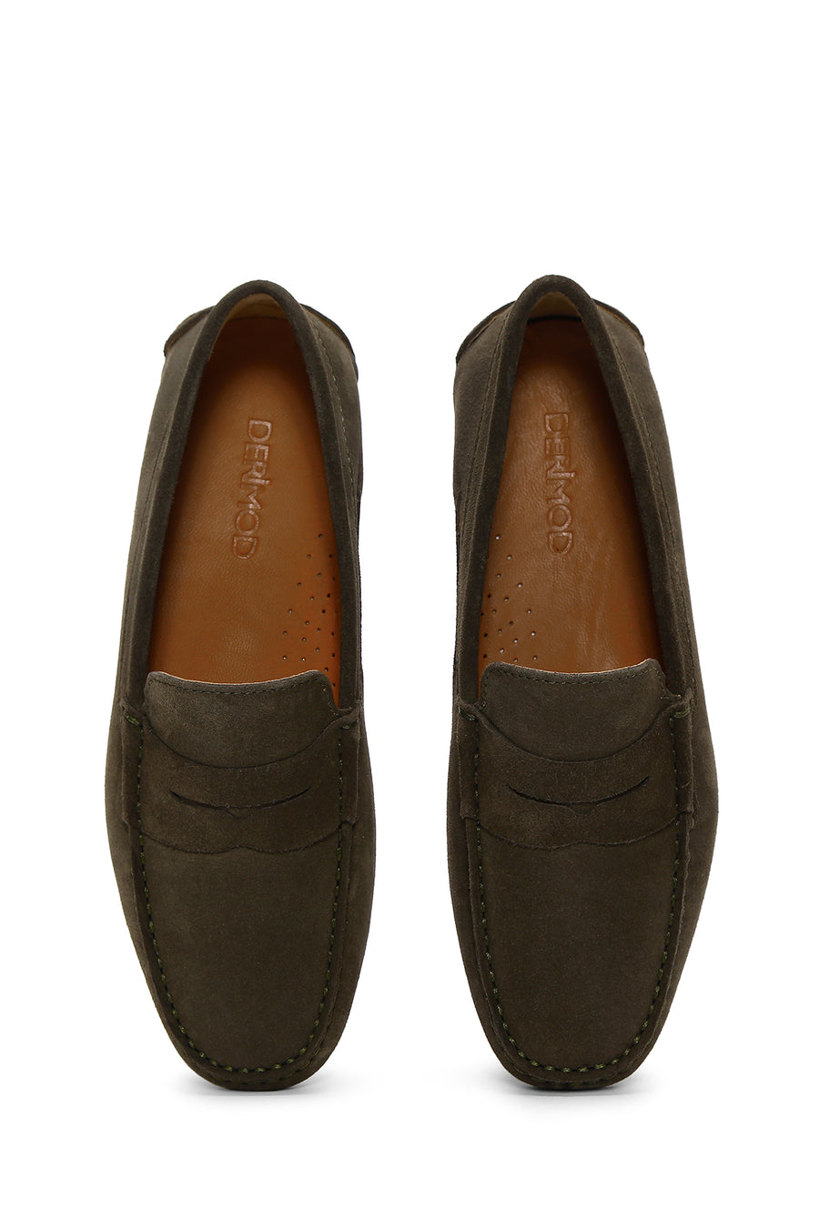 Erkek Yeşil Süet Deri Loafer