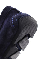 Men's Navy Blue Suede Leather Loafer | Derimod