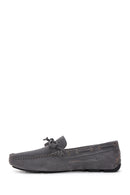Men's Gray Suede Leather Casual Loafer | Derimod