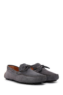 Men's Gray Suede Leather Casual Loafer | Derimod