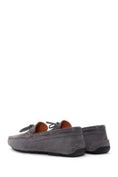 Men's Gray Suede Leather Casual Loafer | Derimod