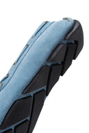 Men's Blue Suede Leather Casual Loafer | Derimod