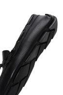 Men's Black Leather Casual Loafer | Derimod