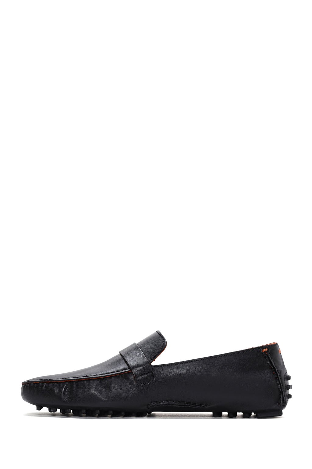 Erkek Siyah Deri Tokalı Casual Loafer