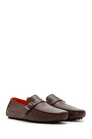Men's Brown Leather Buckle Casual Loafer | Derimod