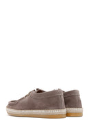 Men's Beige Suede Leather Espadrille | Derimod