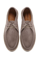 Men's Beige Suede Leather Espadrille | Derimod