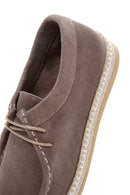 Men's Beige Suede Leather Espadrille | Derimod