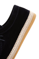 Men's Navy Blue Suede Leather Espadrille | Derimod
