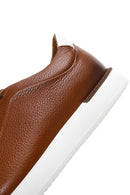 Men's Tan Leather Sneaker | Derimod
