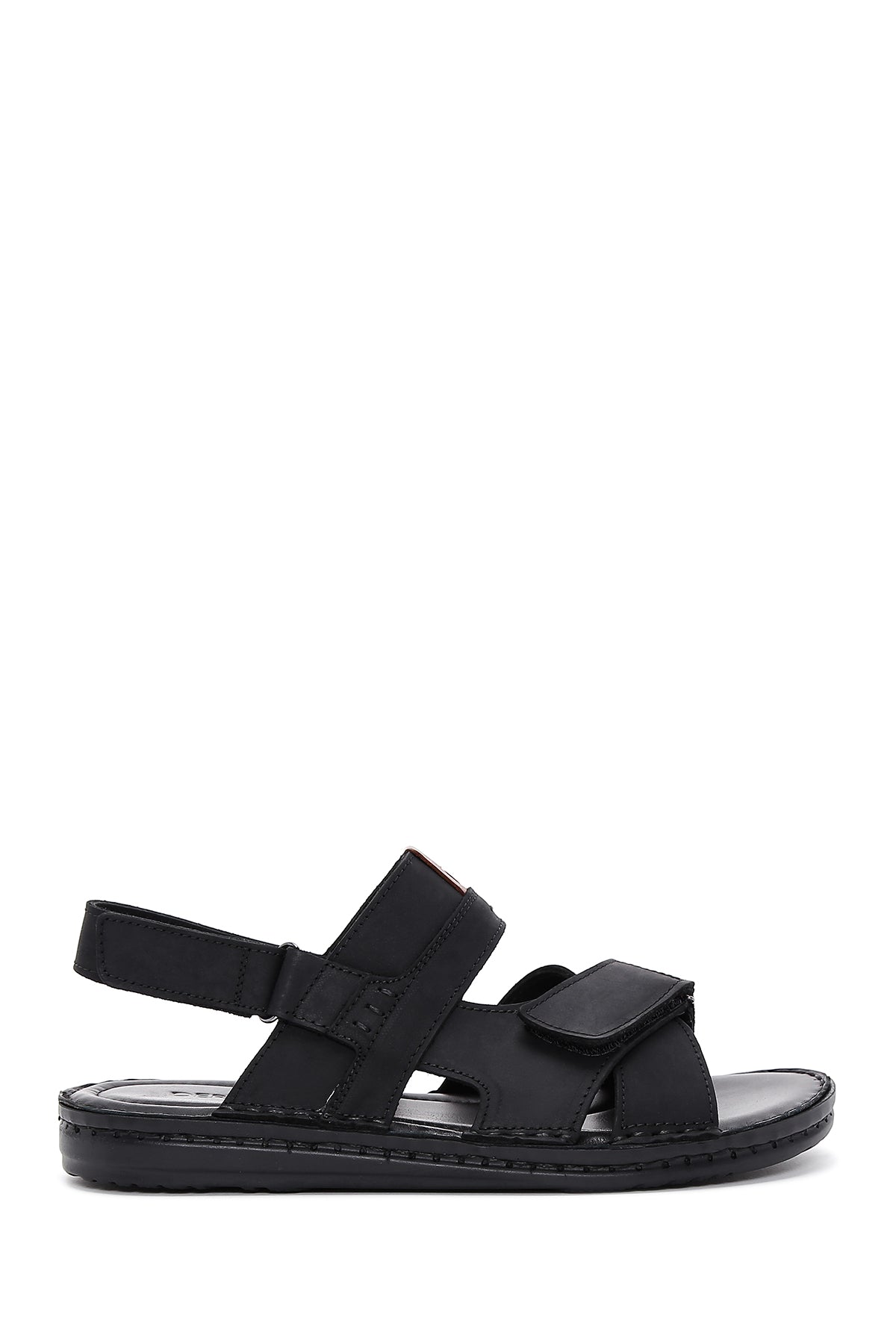 Men's Black Leather Sandals 23SFD625018 | Derimod