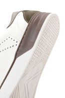 Men's Ecru Leather Sneaker | Derimod