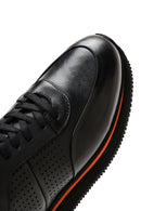 Men's Black Leather Thick Soled Sneaker | Derimod