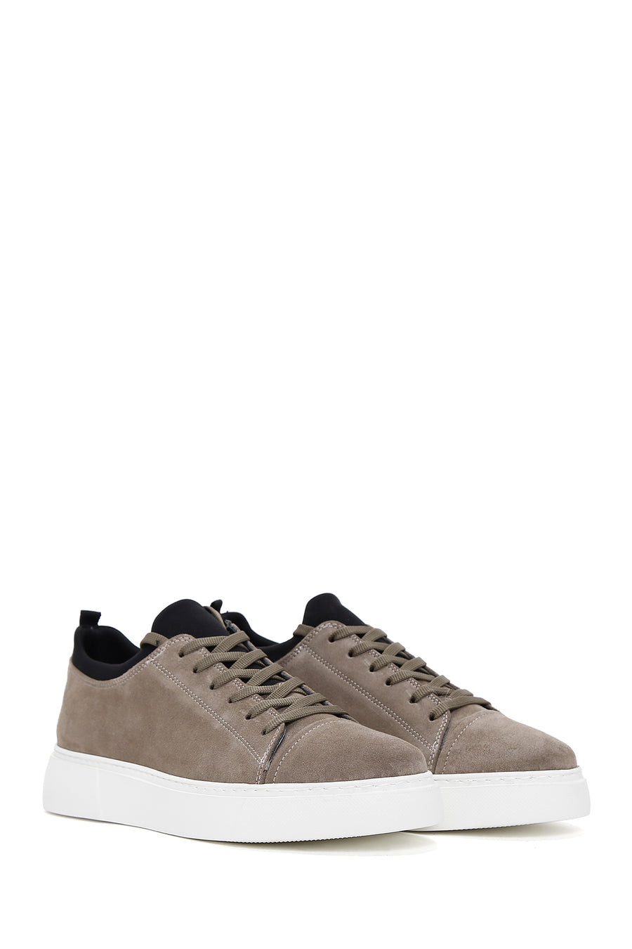 Men's Mink Suede Leather Thick Soled Sneaker