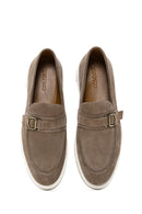 Men's Mink Suede Leather Buckle Sports Loafer | Derimod