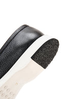 Men's Black Leather Buckle Loafer | Derimod