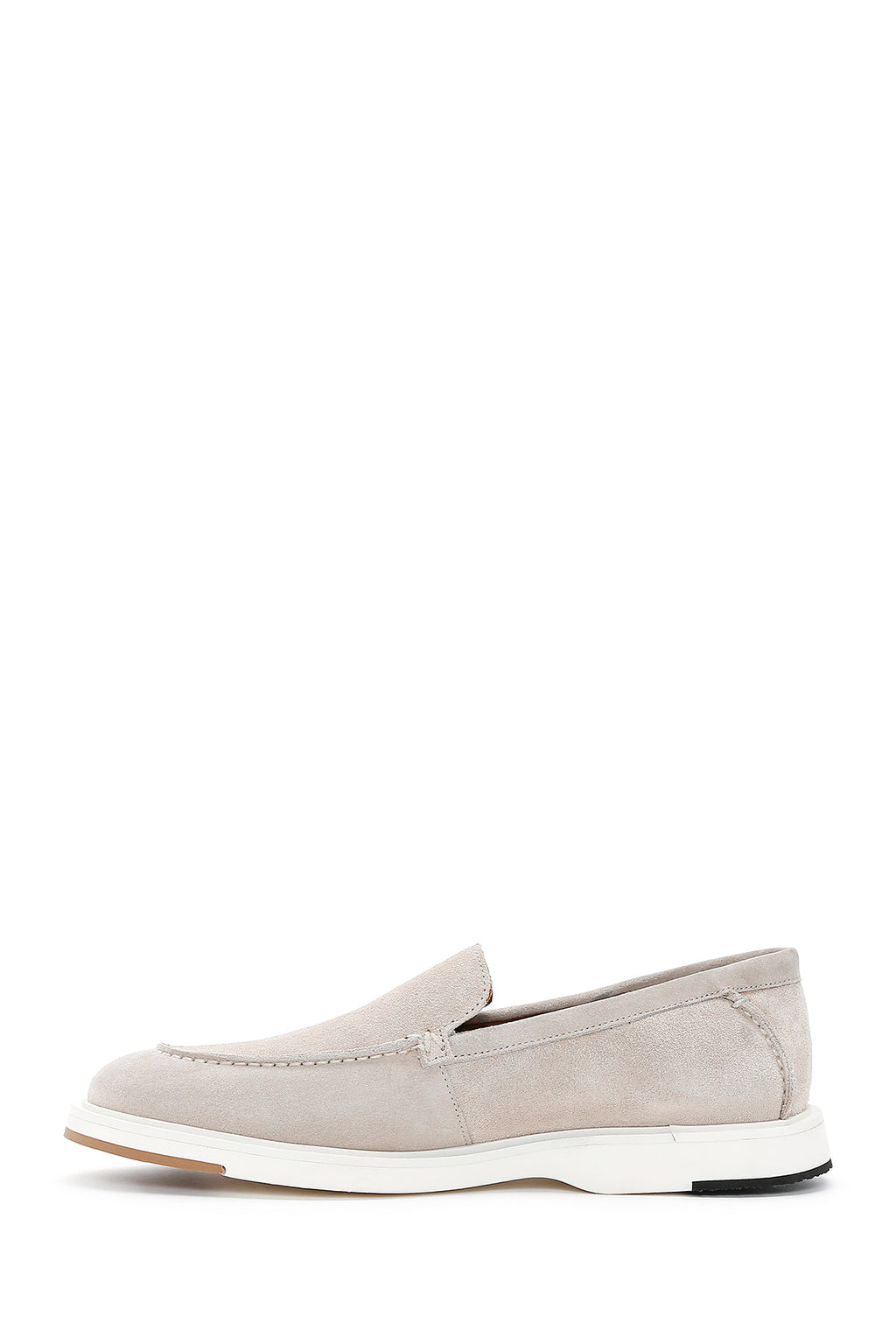 Erkek Bej Süet Deri Casual Spor Loafer