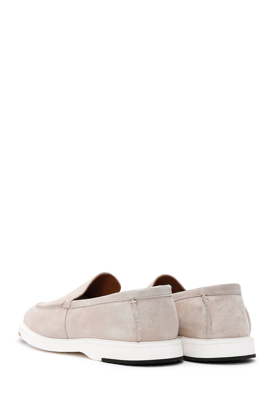 Erkek Bej Süet Deri Casual Spor Loafer