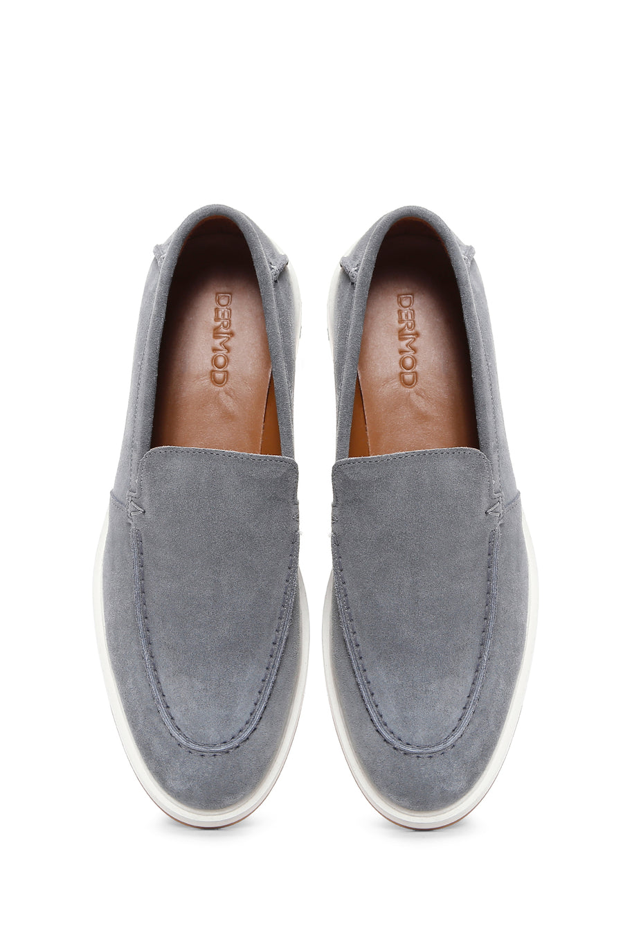 Erkek Yeşil Süet Deri Casual Spor Loafer