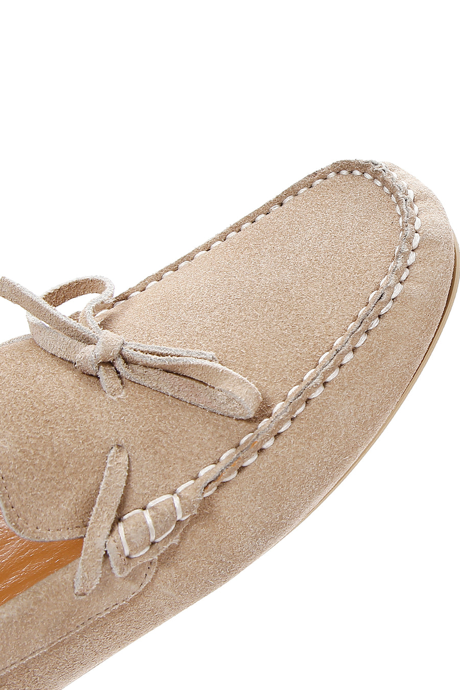 Erkek Bej Süet Deri Püsküllü Günlük Loafer