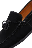 Erkek Siyah Süet Deri Püsküllü Loafer | Derimod